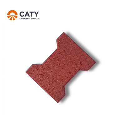 Tidak beracun Dog Bone Pavers Anti UV, Shockproof Daur Ulang Karet Paving Slabs