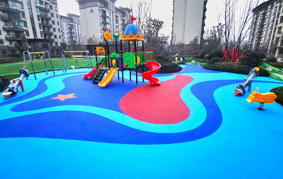 Lantai Karet Lapangan EPDM Anti-Slip Dengan Multicolors yang Tahan UV