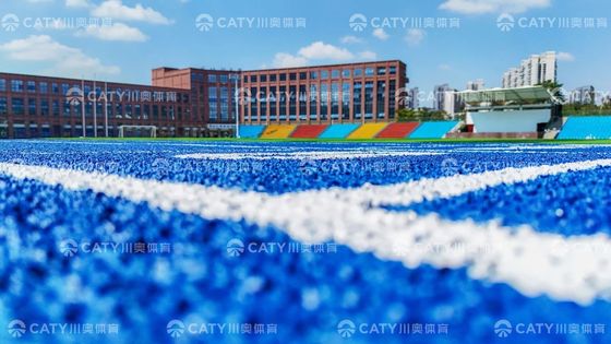 Granul Karet EPDM Biru Ketahanan Cuaca Penyerapan Kejut yang Baik untuk Jalur Lari