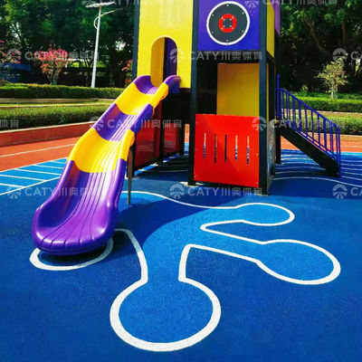 Granul Karet EPDM tahan sinar UV Berwarna-warni untuk Lapangan Lari Taman bermain Ruang Hunian & Jalur Kebugaran