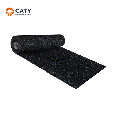 Daur ulang Hitam rendah kepadatan dasar rumput roll lembut Fitness Karet lantai roll 3-12mm tebal Untuk dalam ruangan