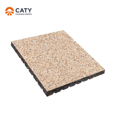 REACH ROHS Nontoxic Heavy Duty Gym Mat, Sound Absorbing Fitness Floor Densitas Tinggi Ruang Tarian lantai Gym