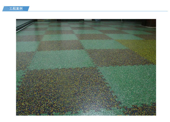 Jigsaw Pattern Karet Non-toksik Heavy Duty Gym Mat Suara menyerap fitness lantai komersial