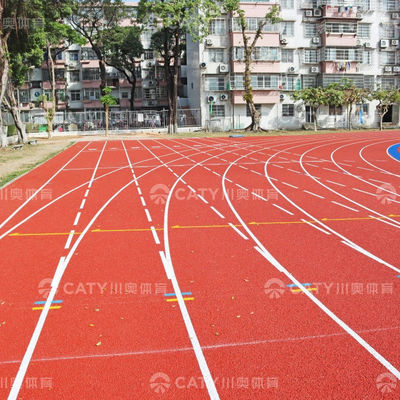 IAAF Disetujui Prefabrikasi Karet Running Track Tartan Tracks Athletic Track Untuk Tempat Olahraga Profesional
