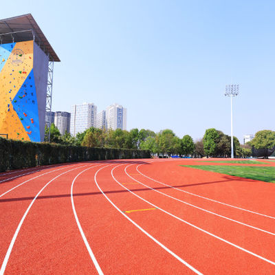 WA SGS bersertifikat Yuuz Esp Semi-prefabrikasi Athletic Rubber Running Track dengan pemasangan otomatis