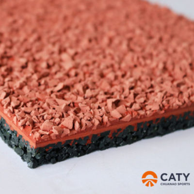 Iaaf bersertifikat 400m standar berlapis semprotan Sandwich bahan lari karet atletik