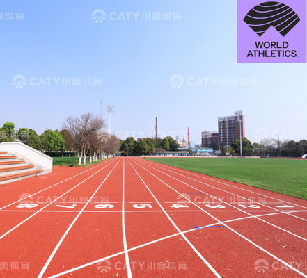 EPDM Bahan Track Sintetis Untuk Lapangan Atletik Oleh Kontraktor Atletik Track Surface Dengan Sertifikat IAAF