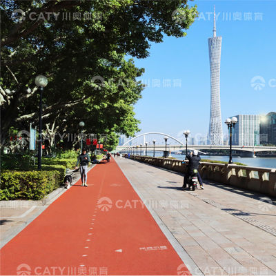 China Running Track Installation Factories Made All-Weather EPDM Trail Surfacing Rubber Athletic Flooring Untuk Penggunaan Luar Ruangan