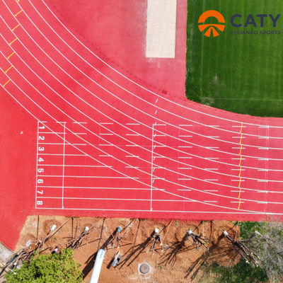 Olahraga Luar Ruang Pemasangan Jalur Lari Atletik Granula Karet Berwarna
