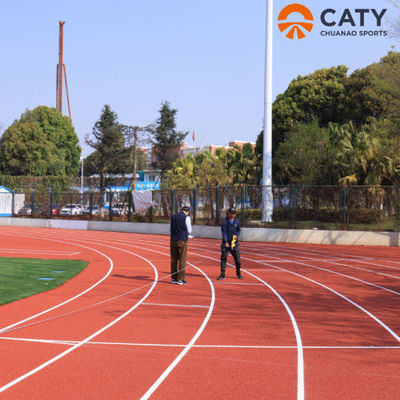 Olahraga Luar Ruangan EPDM Karet Low-maintenance Running Track Running EPDM Merah Granules