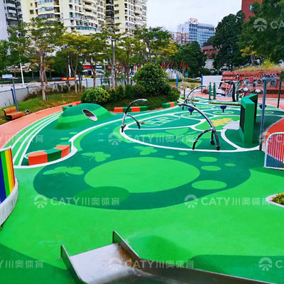 Warna penuh Taman bermain Lantai Keamanan Granula Karet Tanpa Bau Granula EPDM Tahan Pakai