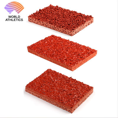 Permukaan Jalur Olahraga Karet Tinggi Dengan Bahan Kompetisi Profesional EPDM SBR Granules