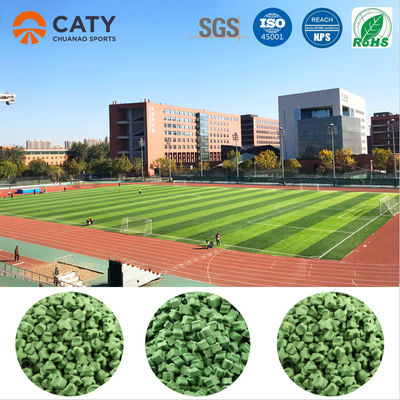 SGS Sertifikasi Shock-absorbing TPE Sports Infill Untuk Artificial Lawns Lapangan Sepak Bola