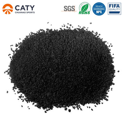 Sertifikasi Bebas Kekhawatiran Ban Hitam SBR Karet Granules untuk Football Field Grass Infill