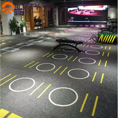 Sistem Lantai Gym Fungsional Serbaguna, Terintegrasi dengan Zona Penyerapan Guncangan, Angkat Beban, dan Kardio