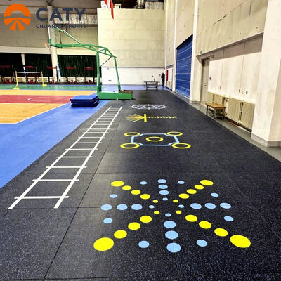 Karpet karet multi-fungsi tahan geser dan tahan lama untuk digunakan di rumah dan gym komersial