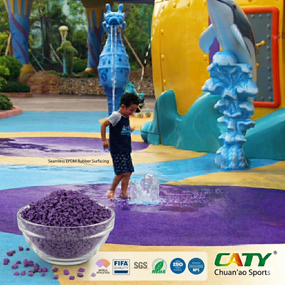 1-3MM 20% Wet Pour EPDM Karet Lantai Keamanan Anak-anak Lapangan bermain Karet Lantai untuk taman air Area bermain anak-anak