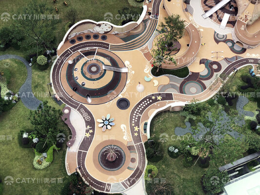 Granul EPDM yang ramah lingkungan yang elastis dan tahan lama sebagai lapisan dasar untuk jalur kebugaran dan taman bermain anak-anak
