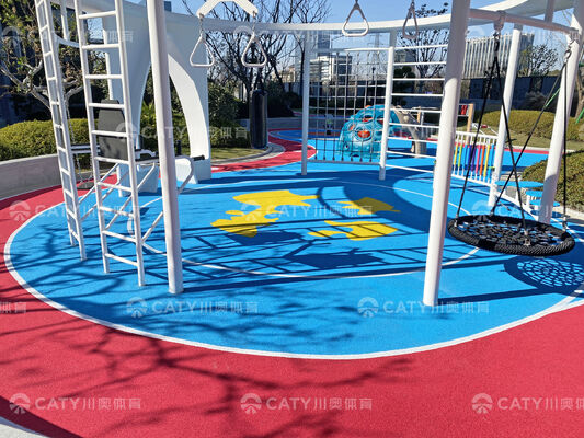 Butiran Karet EPDM Tahan UV Untuk Keamanan Permukaan Taman Bermain Perlindungan Jatuh Anak Diuji