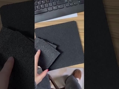 Daur Ulang Karet Karet Fitness Hitam 3-12mm tebal untuk dalam ruangan