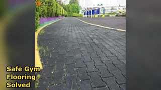 Lantai Gym Ubin Karet Tulang Anjing Mudah Dipasang